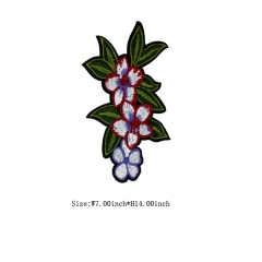 Custom 3D Flower Red Rose Applique Embroidery Patches