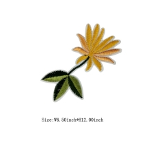 Wholesale Yellow Flower Motif Iron on Embroidery patch