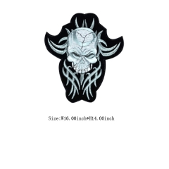 Custom Skull Iron on Motif Embroidery patch