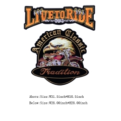 Custom Topaz Live To Ride Falcon Iron on Design Embroidery patch