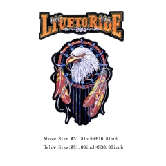 Custom Topaz Live To Ride Falcon Iron on Design Embroidery patch