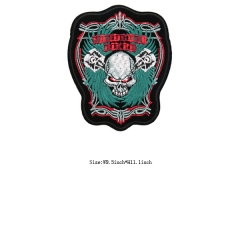Custom Skull Embossed Iron On Patches Design