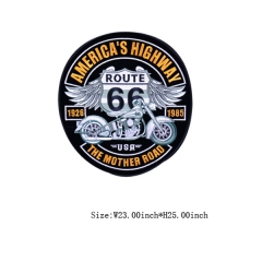 Ride To American Highway Custom Motif Iron on Embroidery patch