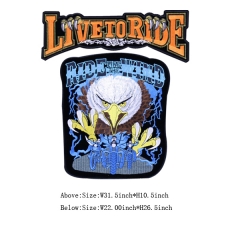 Custom Topaz Live To Ride Falcon Iron on Design Embroidery patch