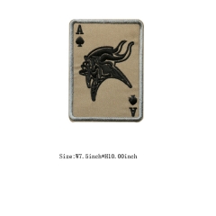 Custom Heat Seal Spade A Motif Embroidery patch