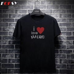 Custom I Love Madrid Hotfix Motif Rhinestone Iron on Transfer