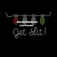 Custom Letter Get It Hot Fix Motif Rhinestone Heat Transfer