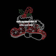 Custom Christmas Shoe Hot Fix Motif Rhinestone Heat Transfer