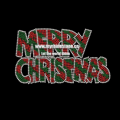 Wholesale Hot Fix Letter Merry Christmas Letter Rhinestone Transfer