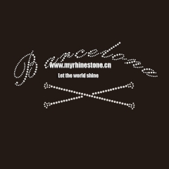 Wholesale Barcelona Motif Hot Fix Rhinestone Iron on Transfer