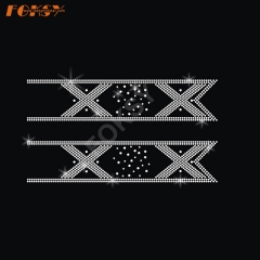 Hotfix Cheer Bow Design Rhinestone Iron On Transfer