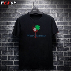 Custom Wine Christmas with Glitter Leaf Motif Rhinestone Heat Transfer