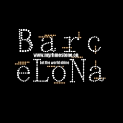 Custom Madrid Motif Hot Fix Rhinestone Heat Transfer