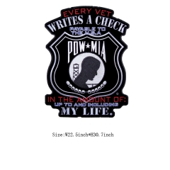 Custom Write a Check Motif Self-adhesive Embroidery patch