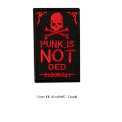 Custom Red Skull Poker Motif Iron on Embroidery patch