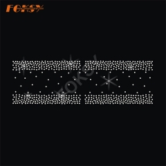 Wholesale Hot Fix Rhinestone Heat Transfer Cheer Bow for Clothing