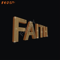 FAITH Hot Fix Rhinestone Motif