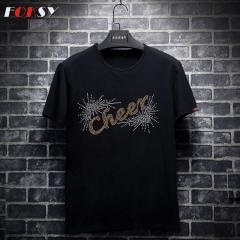 Cheer Fire Iron on Rhinestone Motif