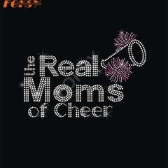 Real Moms of Cheer Heat Rhinestone Transfer