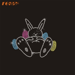 Rabbit Hot Fix Rhinestone Motif