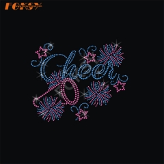 Cheer Flower Hot Fix Rhinestone Motif