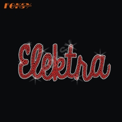 Eeektna Letter Heat Rhinestone Motif