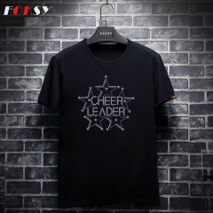 Cheer Leader Star Iron on Rhinestone Transfer