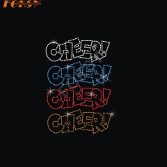 Cheer Hot Fix Rhinestone Motif