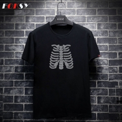 Bone Iron on Rhinestone Motif