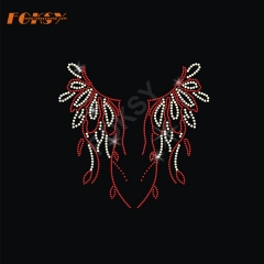 flowers iron on necklace