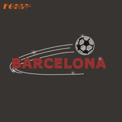 Barcelona Football Hot-fix Rhinestone Motif