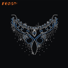 flowers iron on necklace