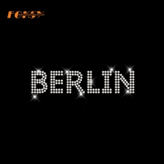 Germany City Berlin Clear Crystal Hotfix Stass Transfer