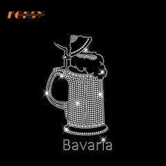 Germany City BAVARIA Clear Crystal Hotfix Stass Transfer