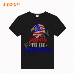 Proud to be American The 4th of July Eagle Rhinestone Transfer