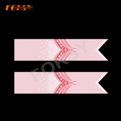 Crystal V-cut Cheer Bow Rhinestone Red Glitter Design