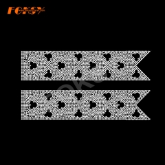 Crystal Mickey Mouse V-cut Cheer Bow Heat Rhinestone Transfer