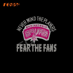 Spurs Iron on Rhinestone Motif Design