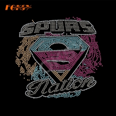 Super Star Spurs Nation heat Printed Rhinestone Transfer