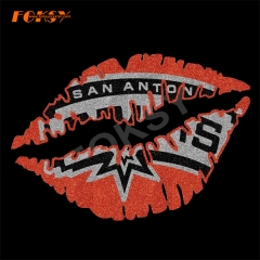 Sexy Lip Spurs Iron On Glitter Transfer Vinyl