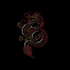 Factory Direct Sale colorful Dragon Rhinestone Heat Transfer