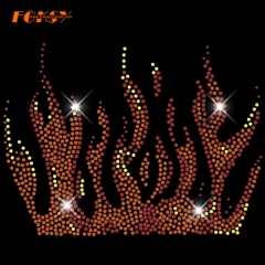 bling siam fire Hot fix rhinestone transfer for clothing