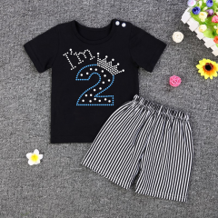 I' m 2 Iron on Rhinestone Applique Design
