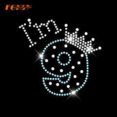 Nine Number Custom Heat Rhinestone Motif Design