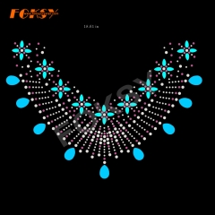 Bling Flower Hotfix Rhinestone Transfer Applique