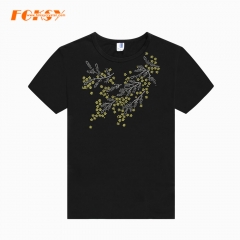 Necklace Leaf Hot Fix Rhinestone Applique