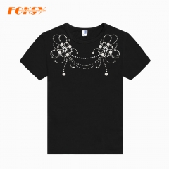 Ring Flower Necklace Heat Rhinestone Motif Transfer