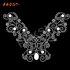 Necklace Flower Heat Rhienstone Nailhead Transfer Design