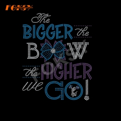 Bigger Bow Hot Fix Rhinestone Transfer Applique