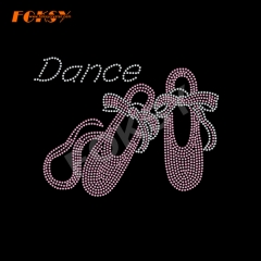 Dance Shoe Iron on Rhinestone Transfer
